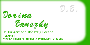dorina banszky business card